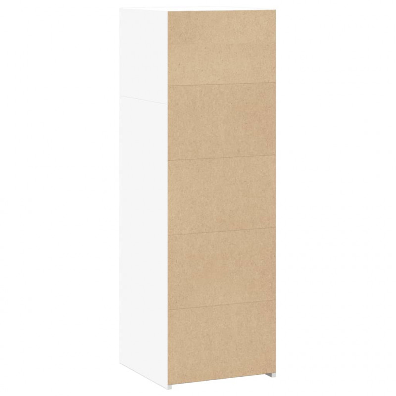 Wysoka szafka, biała, 40x41x124 cm, materiał drewnopochodny
