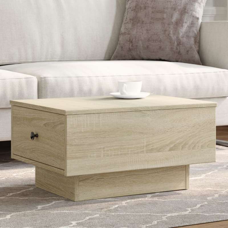 Stolik kawowy, dąb sonoma 60x45x31 cm materiał drewnopochodny