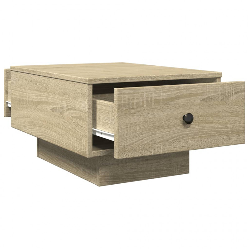 Stolik kawowy, dąb sonoma 60x45x31 cm materiał drewnopochodny