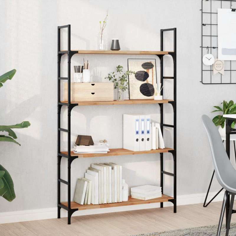 Półki ścienne, 2 szt., 100x20x2 cm, olejowane drewno akacjowe