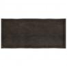 Blat ciemnobrązowy 140x60x(2-4) cm drewno z naturalną krawędzią