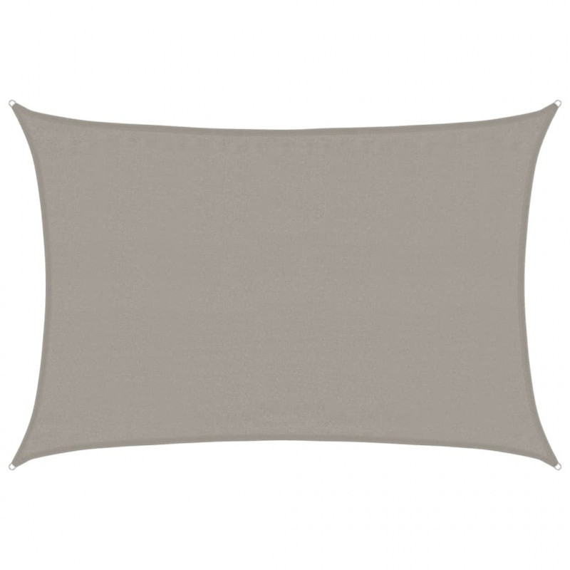 Żagiel przeciwsłoneczny, 160 g/m², jasnoszary, 3,5x5 m, HDPE