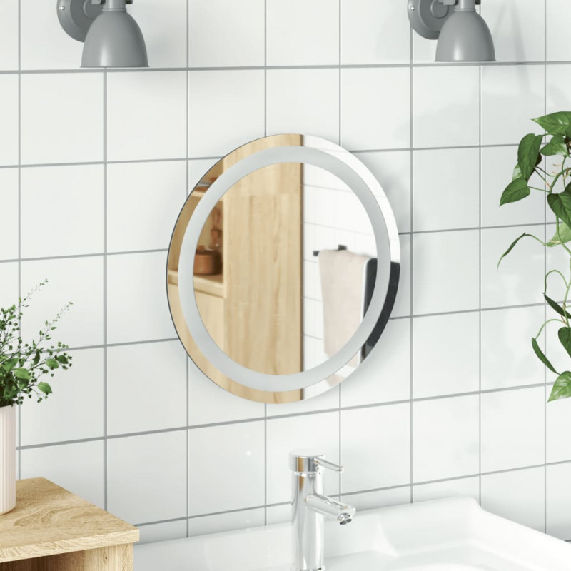 Lustro łazienkowe z LED, okrągłe, 40 cm