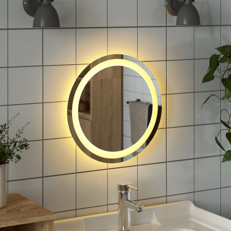 Lustro łazienkowe z LED, okrągłe, 40 cm