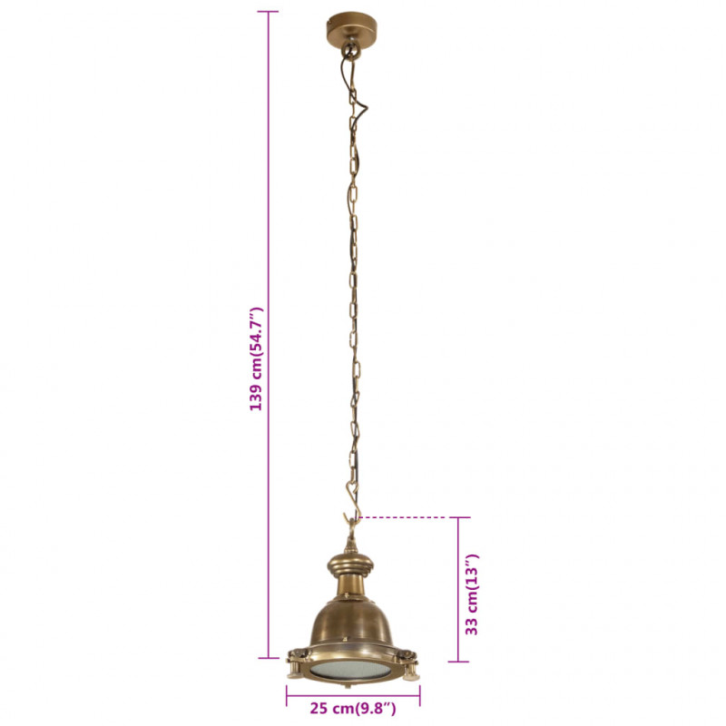 Lampa wisząca, 25x25x139 cm, aluminium