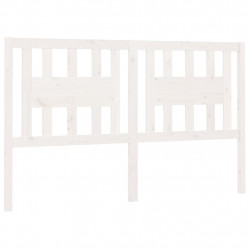 Wezgłowie łóżka, białe, 166x4x100 cm, lite drewno sosnowe