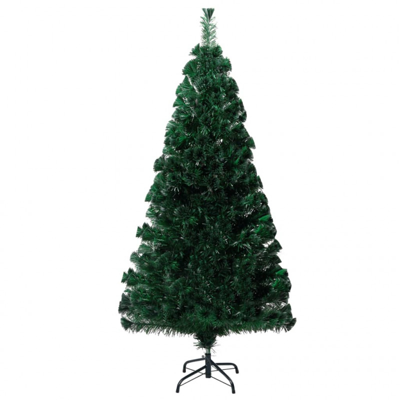 Sztuczna choinka ze stojakiem, zielona, 150 cm, światłowód