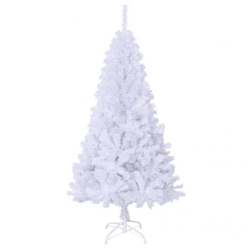 Sztuczna choinka o grubych gałązkach, biała, 150 cm, PVC