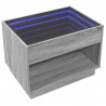 Stolik kawowy z LED Infinity, szary dąb sonoma, 70x50x50 cm