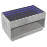 Stolik kawowy z LED Infinity, szarość betonu, 90x50x50 cm