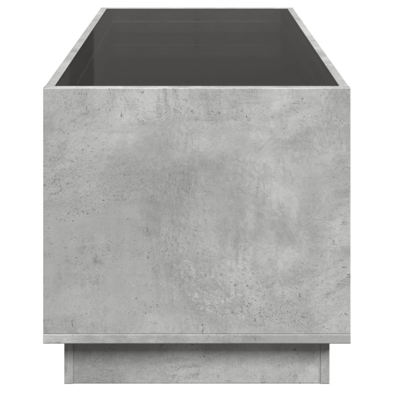 Stolik kawowy z LED Infinity, szarość betonu, 90x50x50 cm