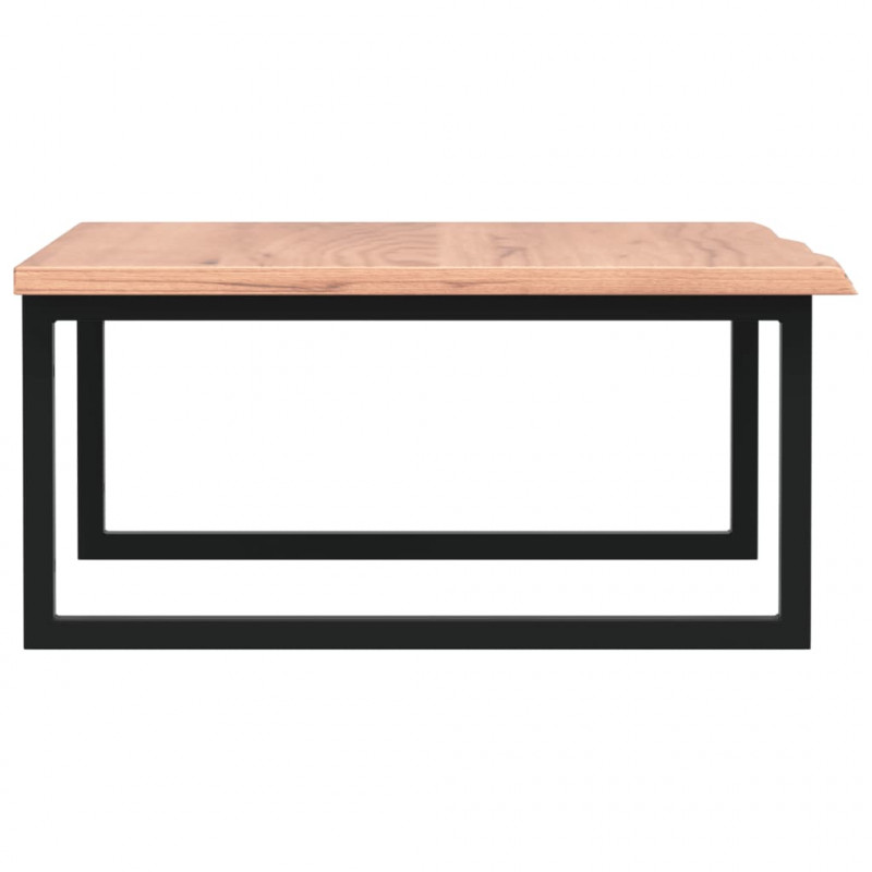 Półka ścienna pod umywalkę, stal i lite drewno dębowe