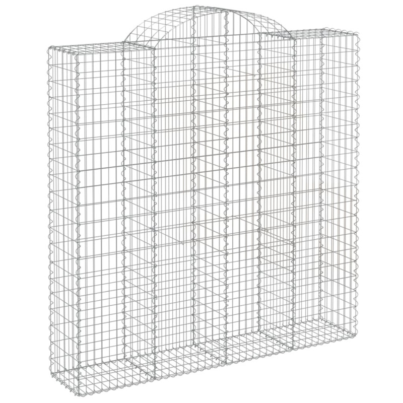 Kosze gabionowe, 13 szt, 200x50x200/220cm, galwanizowane żelazo