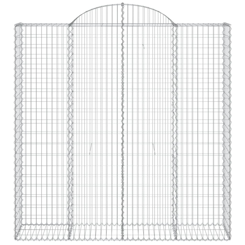 Kosze gabionowe, 13 szt, 200x50x200/220cm, galwanizowane żelazo