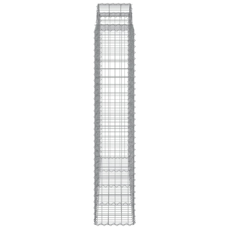 Kosze gabionowe, 13 szt, 200x50x200/220cm, galwanizowane żelazo