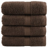 Ręczniczki premium SOLUND, 4 szt., brązowe, 30x30 cm, 600 g/cm²