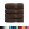 Ręczniczki premium SOLUND, 4 szt., brązowe, 30x30 cm, 600 g/cm²