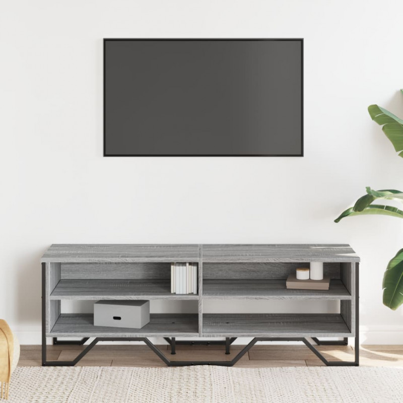Szafka pod TV, szary dąb sonoma, 122x34x41 cm