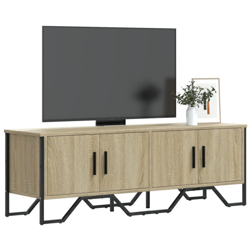 Szafka pod TV, dąb sonoma, 122x34x41 cm materiał drewnopochodny