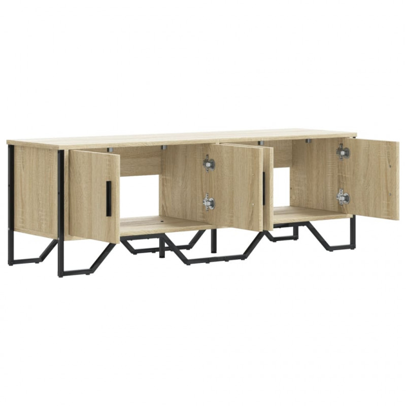 Szafka pod TV, dąb sonoma, 122x34x41 cm materiał drewnopochodny