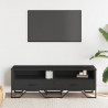 Szafka pod TV, czarna, 122x34x41 cm, materiał drewnopochodny