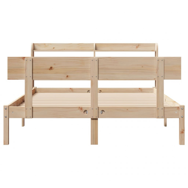 Rama łóżka bez materaca, 150x200 cm, lite drewno sosnowe