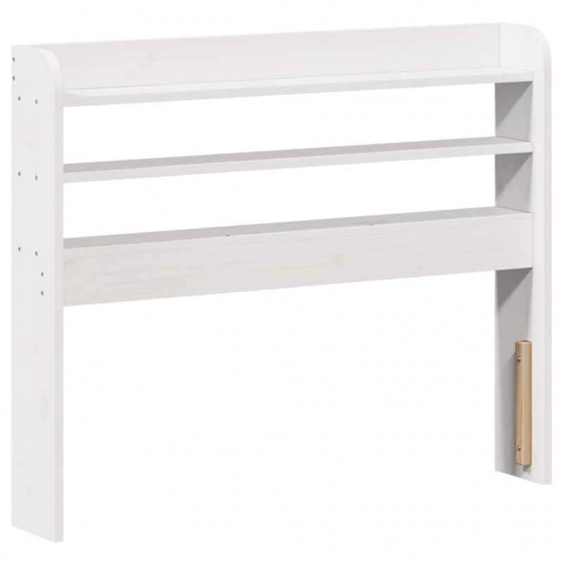 Rama łóżka bez materaca, biała, 100x200 cm, lite drewno sosnowe