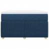Łóżko kontynentalne z materacem, niebieskie, tkanina 120x200 cm