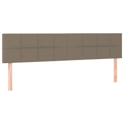 Zagłówki do łóżka, 2 szt., taupe, 80x5x78/88 cm, tkanina