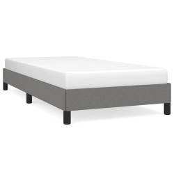 Rama łóżka bez materaca, ciemnoszara, 80x200 cm, obita tkaniną