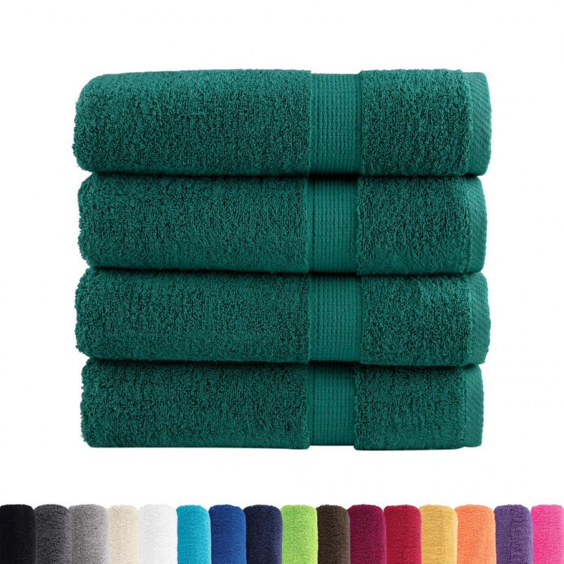 Ręczniki premium SOLUND, 4 szt., zielone, 50x100 cm, 600 g/cm²