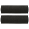 2-osobowa sofa z poduszkami, czarna, 120 cm, tkanina