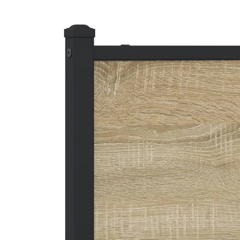 Metalowa rama łóżka, bez materaca, dąb sonoma, 90x200 cm