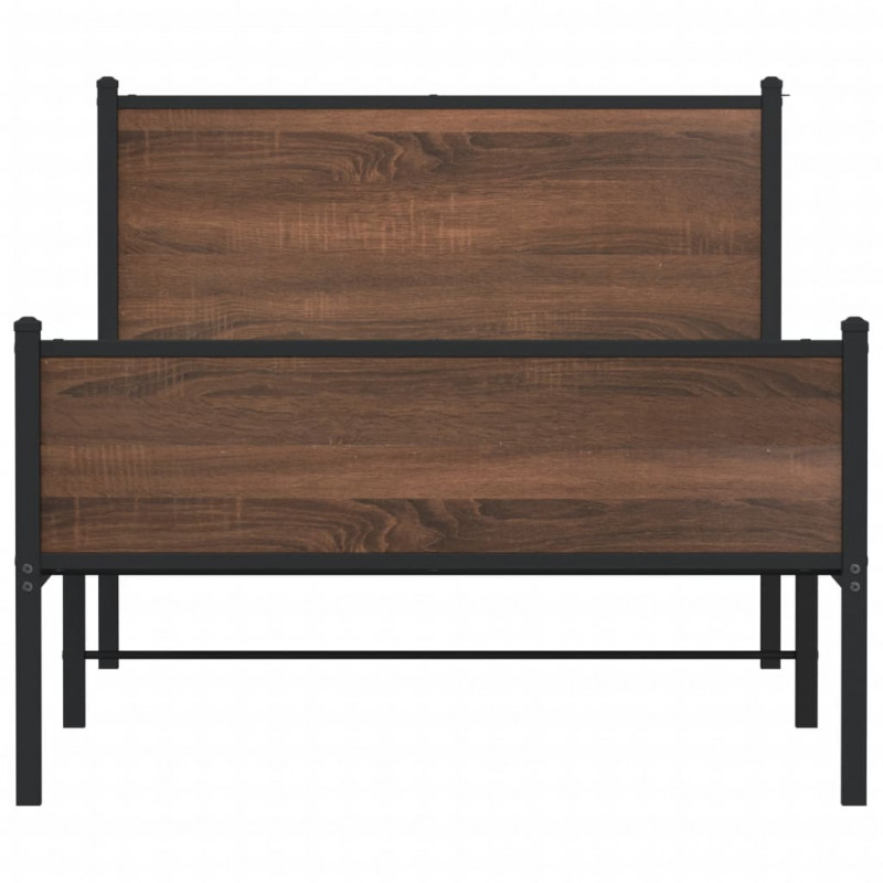Metalowa rama łóżka z wezgłowiem i zanóżkiem 107x203 cm