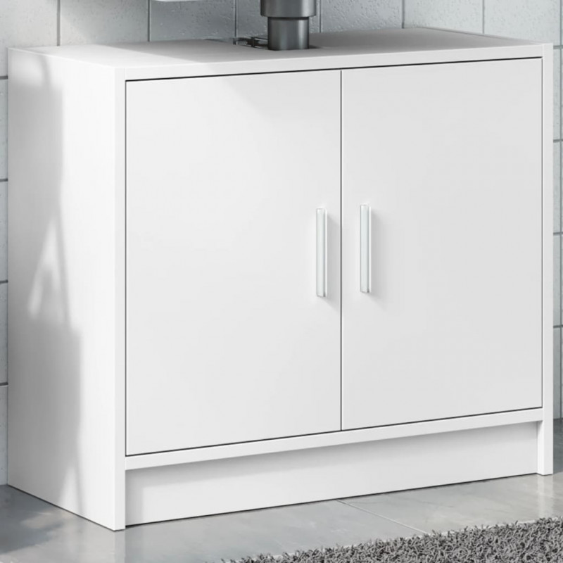 Szafka pod umywalkę, biała 63x29x55 cm, materiał drewnopochodny