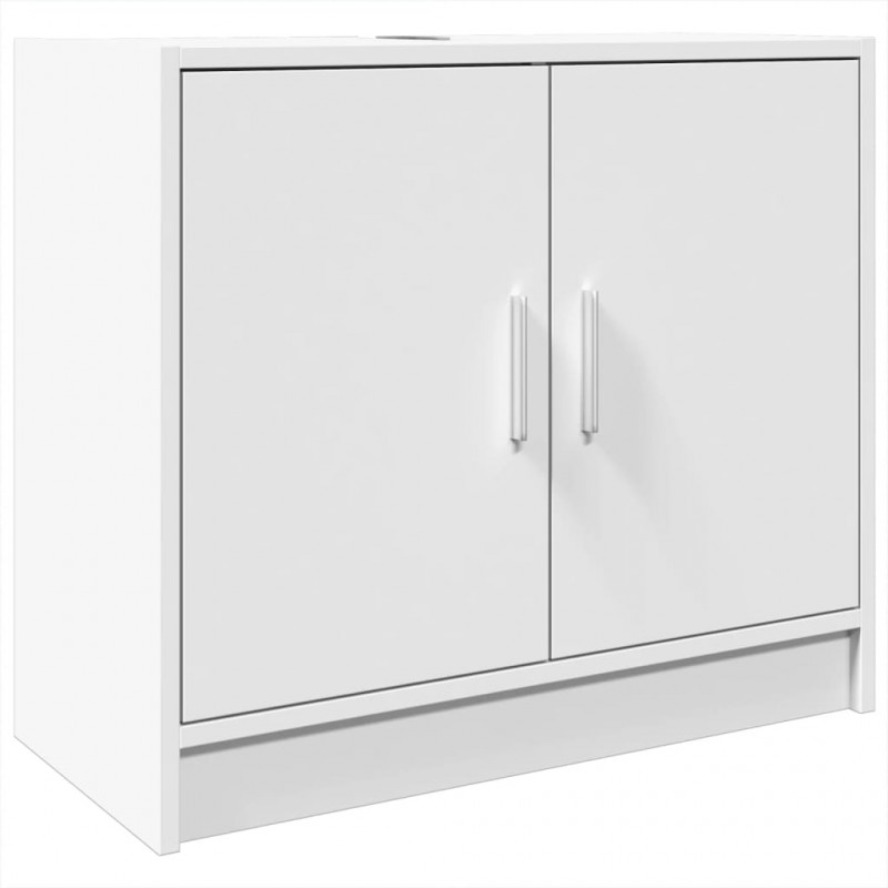 Szafka pod umywalkę, biała 63x29x55 cm, materiał drewnopochodny