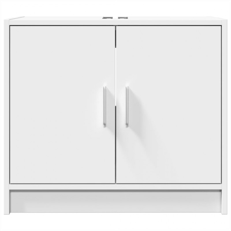 Szafka pod umywalkę, biała 63x29x55 cm, materiał drewnopochodny