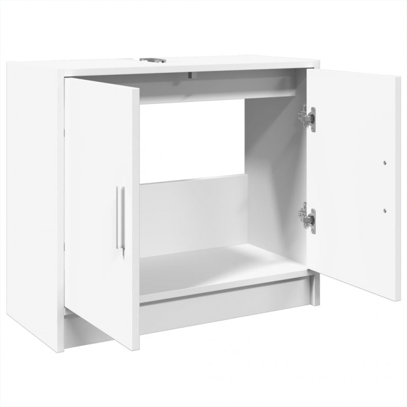 Szafka pod umywalkę, biała 63x29x55 cm, materiał drewnopochodny