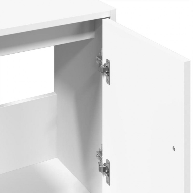 Szafka pod umywalkę, biała 63x29x55 cm, materiał drewnopochodny