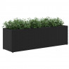 Donica ogrodowa z 3 wkładami, czarna, 105x30x32 cm, rattan PE