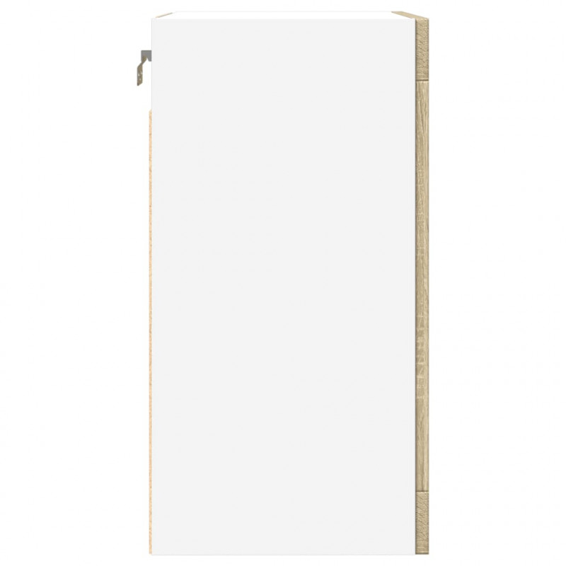 Szafka wisząca z szybą, kolor dąb sonoma, 40x31x60 cm