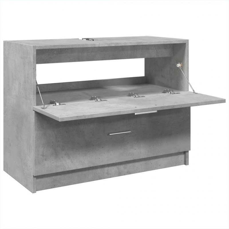 Szafka pod umywalkę, szarość betonu, 78x37x59 cm