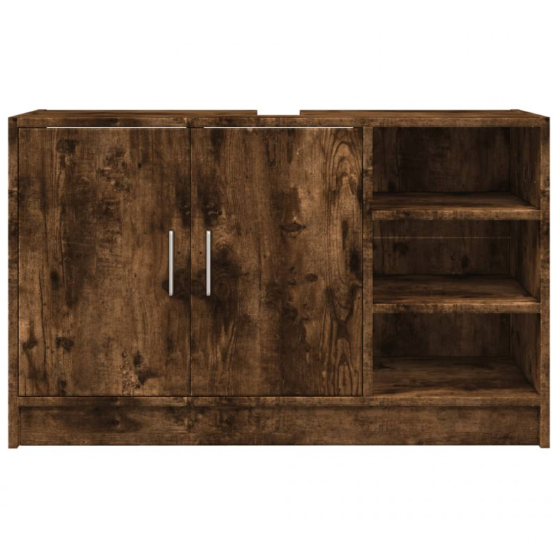 Szafka pod umywalkę, przydymiony dąb, 90x29x55 cm