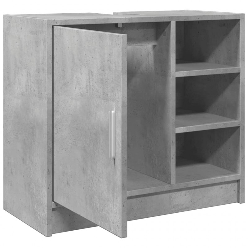Szafka pod umywalkę, szarość betonu, 63x29x55 cm