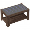 Stolik kawowy z LED, brązowy dąb, 93x53x45 cm