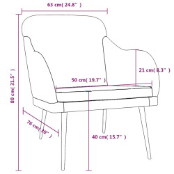 Fotel, kremowy, 63x76x80 cm, obity aksamitem