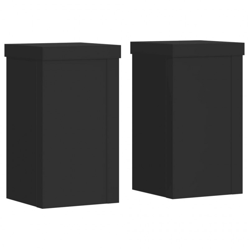 Podstawki pod doniczki, 2 szt., czarne, 10x10x18 cm