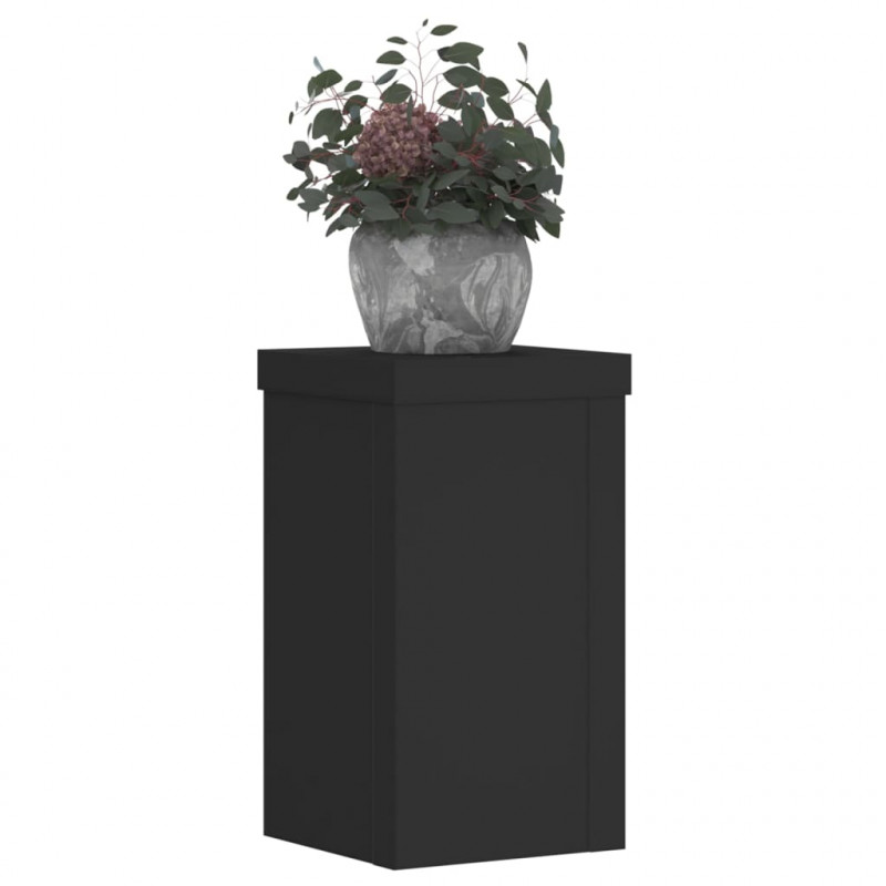 Podstawki pod doniczki, 2 szt., czarne, 10x10x18 cm