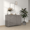 Szafka HAMAR, jasnoszara, 113x40x80 cm, lite drewno sosnowe