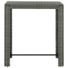 Ogrodowy stolik barowy, szary, 100x60,5x110,5 cm, polirattan